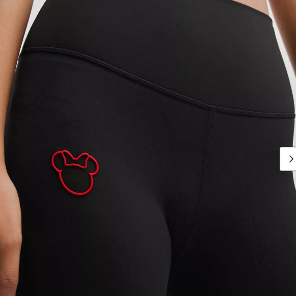 Lululemon Black Leggings with Red Logo